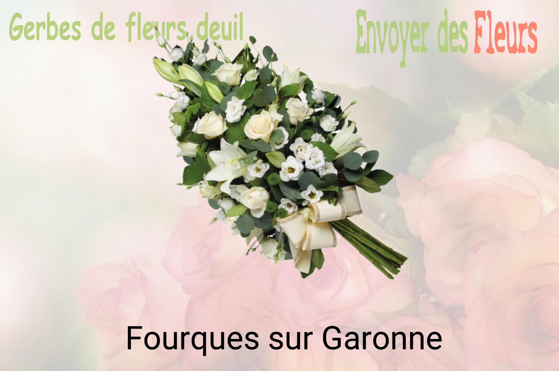Gerbe de fleurs de deuil livrée à Fourques-sur-Garonne